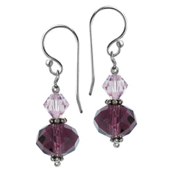 Raspberry Double Cut Crystal Drops