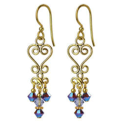 Jody Coyote Dreamer Scroll Blue/Purple Earring