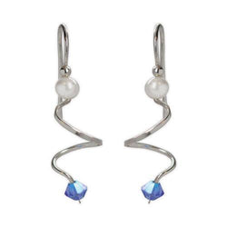 Jody Coyote Entourage Curl with Blue Crystal Earring
