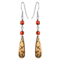 Jody Coyote Arbor GatesHammered Teardrop with Small Beads Earring