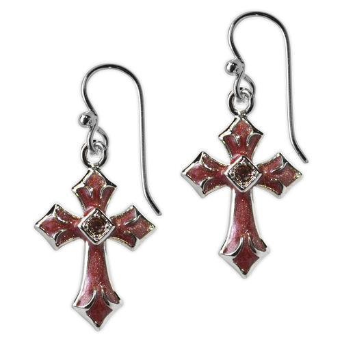 Jody Coyote Inspired Aged Wine Epoxy with Light Amethyst Crystal Earring Earring
