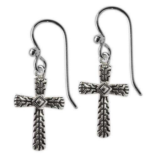 Jody Coyote Naromi Silver with Black Outline Accents Earring