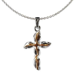 Jody Coyote Distinction Silver/Gold Swirl Cross Necklace