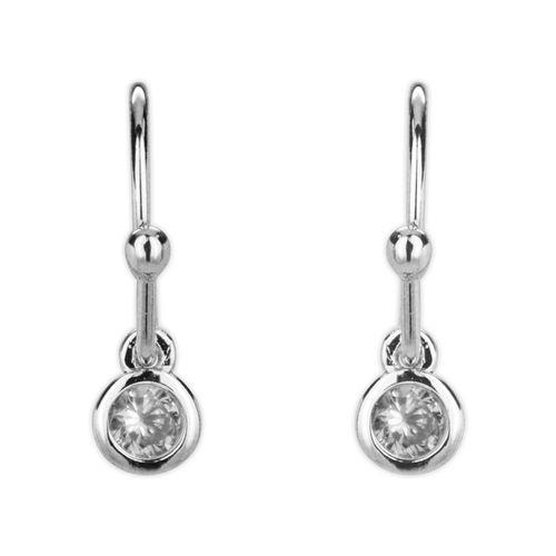 Jody Coyote Small Wonders Silver Stone Small White Crystal Drops Earring