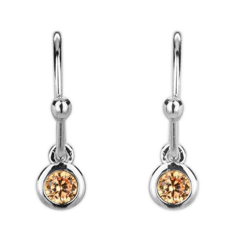 Jody Coyote Small Wonders Silver Stone Small Champagne Crystal Drops Earring