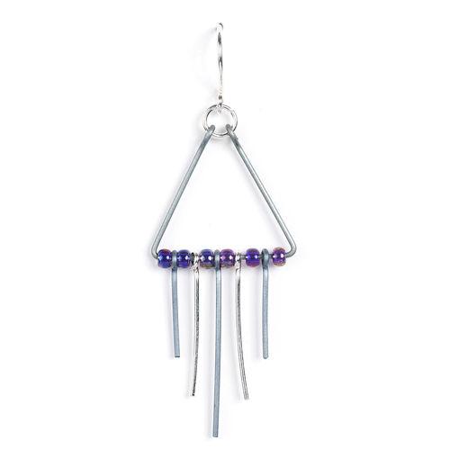 Jody USA Free Form Triangle and Sticks and Beads Earring